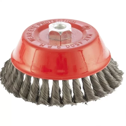 Щетка для УШМ 150 мм М14 &quot;чашка&quot; крученая проволока 0,8 мм MTX 74626 купить в Тобольске