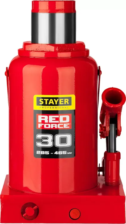 Домкрат гидравлический бутылочный "RED FORCE", 30т, 285-465 мм, STAYER 43160-30 43160-30_z01 купить в Тобольске