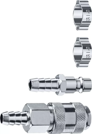 ЗУБР (штуцер елочка, 10 мм - рапид муфта) + (рапид штуцер-штуцер елочка, 10 мм) + (обжимные хомуты 2 шт), набор, Профессионал (64920-10-H) купить в Тобольске