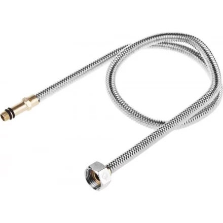 Подводка ЗУБР &quot;ЭКСПЕРТ&quot; сильфонная из нержавеющей стали, для смесителя, удлиненная, г/ш (гайка-штуцер), 1/2&quot;, 0,8м 51013-080 купить в Тобольске