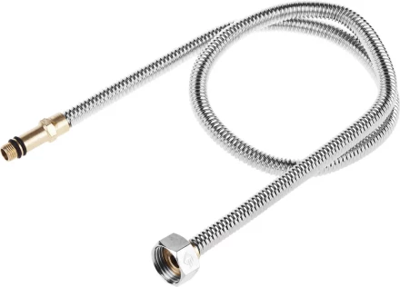 Подводка ЗУБР &quot;ЭКСПЕРТ&quot; сильфонная из нержавеющей стали, для смесителя, удлиненная, г/ш (гайка-штуцер), 1/2&quot;, 0,8м 51013-080 купить в Тобольске