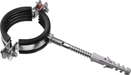 ЗУБР 1 1/2, цинк, 1 шт, трубный хомут с сантехнической шпилькой и дюбелем (37866-47-52) купить в Тобольске