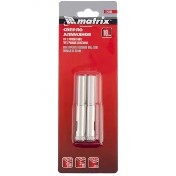 Сверло алмазное по керамограниту 12 х 67 мм 3-гранный хвостовик 2 штук MATRIX 726123 купить в Тобольске