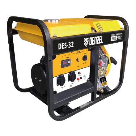 Генератор дизельный DES-32 3.2 кВт 230 В 11 л ручной стартер Denzel 94411 купить в Тобольске