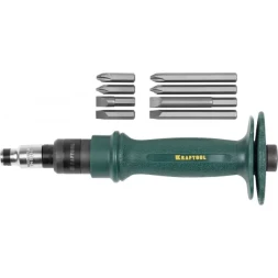 Отвертка KRAFTOOL ударно-поворотная, реверсивная, сменные биты, 8шт, набор 10 предметов 25550-H10