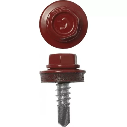 Саморезы ЗУБР &quot;ПРОФЕССИОНАЛ&quot; окраш., RAL 3003 рубин.-красн., для крепл. кров. матер. к металл. констр., 5.5x25мм, 420шт 4-300315-55-025-3003 купить в Тобольске