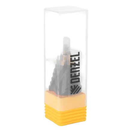 Сверло ступенчатое Denzel 723605, 9-12-15-18-21-24-27-30-33-36 мм, Р6М5, 6-гр. хвостовик купить в Тобольске