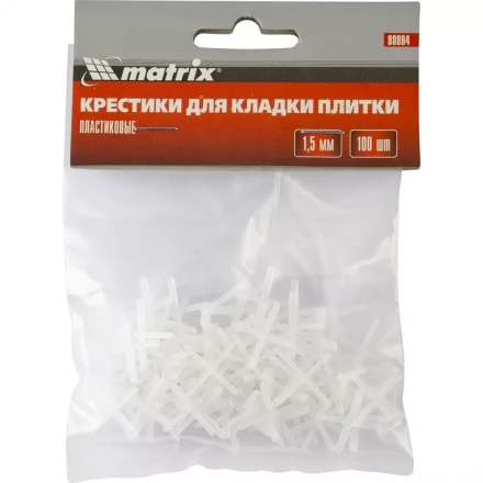 Крестики 2 мм для кладки плитки 100 штук MATRIX артикул 88086 купить в Тобольске