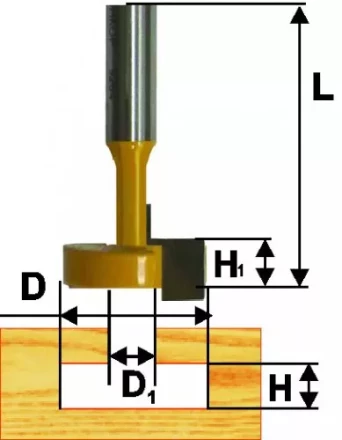 Фреза паз конструкционная ф9.5мм Т-обр хв 8мм 10515 купить в Тобольске