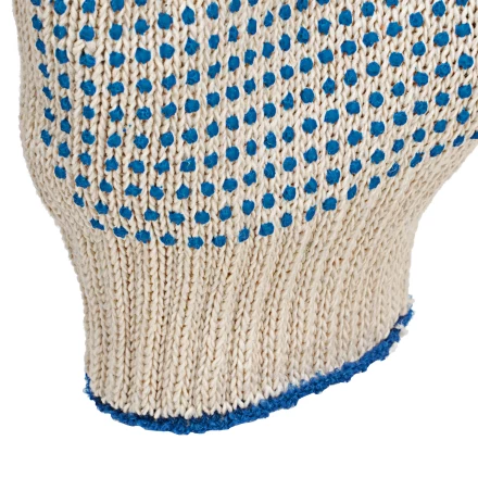 Перчатки трикотажные усиленные, с ПВХ точкой, 7 класс вязки Россия 677725 купить в Тобольске