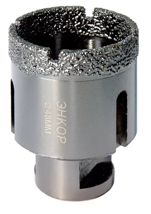 Коронка алмазная по керамограниту D 48 мм для УШМ сух. рез Энкор 48311 купить в Тобольске