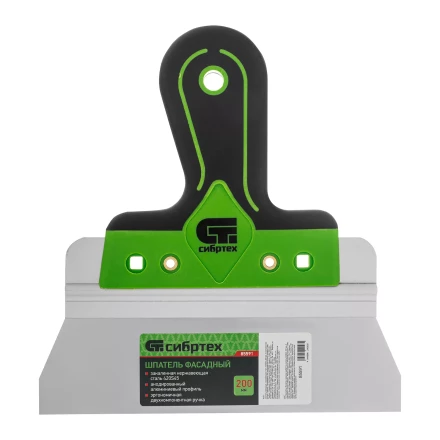 Шпатель фасадный Сибртех , нержавеющая сталь 420S45, 200 мм, 2-компонентная ручка, 85591 купить в Тобольске