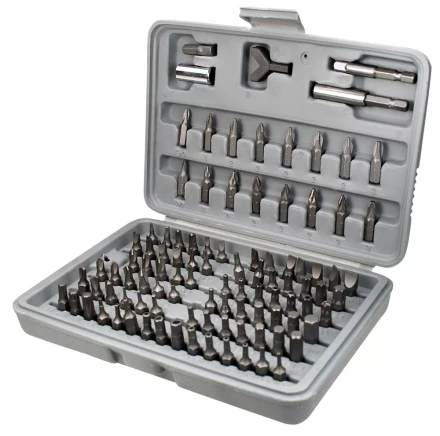 Набор бит, адаптеры для бит, CrV, 100 предм., в пласт. боксе  SPARTA 113975 купить в Тобольске