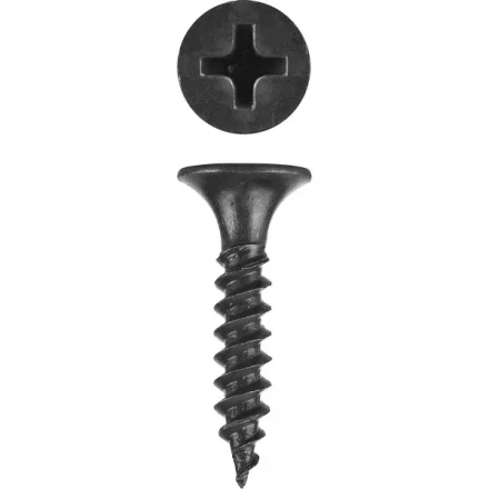 Саморезы фосфатированные с мелкой резьбой, гипсокартон-металл, ЗУБР 300015-35-019, PH2, 3,5 x 19 мм, 2500 шт 300015-35-019 купить в Тобольске