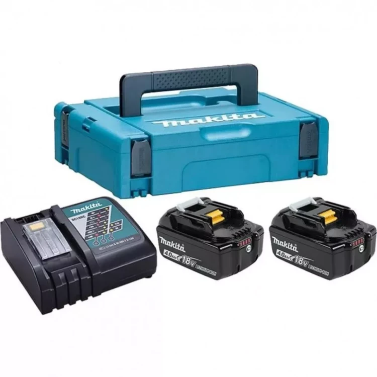 Набор 2 аккумулятора Makita BL 1840B 198310-8, 4 Ач и Зарядное устройство DC 18 RC в MakPac купить в Тобольске