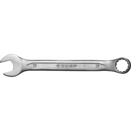 Ключ ЗУБР &quot;МАСТЕР&quot; гаечный комбинированный, Cr-V сталь, хромированный, 19мм 27087-19 купить в Тобольске