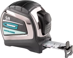 Рулетка "Doppelhaken",10 м x 25 мм двухсторонний зацеп нейлон двуст. шкала автоматич GROSS 31126