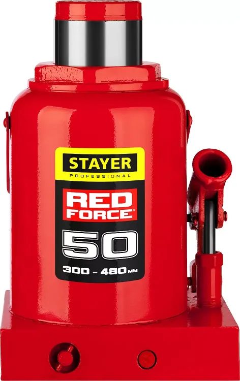 Домкрат гидравлический бутылочный "RED FORCE", 50т, 300-480 мм, STAYER 43160-50 43160-50_z01 купить в Тобольске