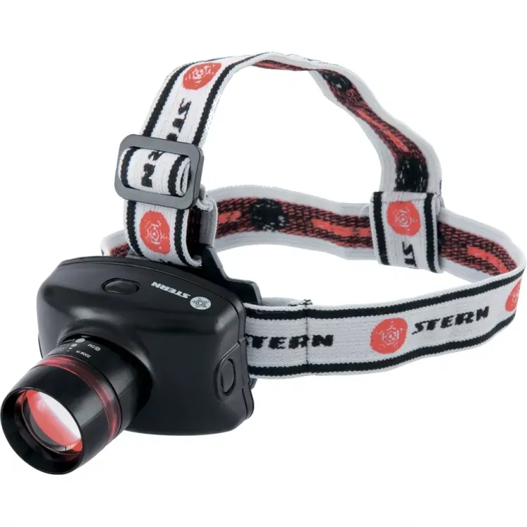 Фонарь наголовный Zoom 3W LED CRE Q5 160 Лм 100 м 3 режима 100% - 50% - стробоскоп 3хААА Stern 90567 купить в Тобольске