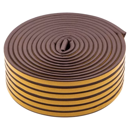 Уплотнитель резиновый, 24 м, профиль &quot;P&quot;, коричневый Сибртех 88902 купить в Тобольске