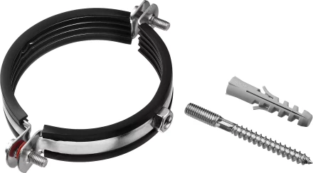 ЗУБР 3, цинк, 1 шт, трубный хомут с сантехнической шпилькой и дюбелем (37866-87-94) купить в Тобольске