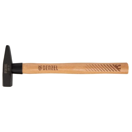 Молоток слесарный, 200 г Denzel, кованый квадратный боек, буковая рукоятка, 10426 купить в Тобольске
