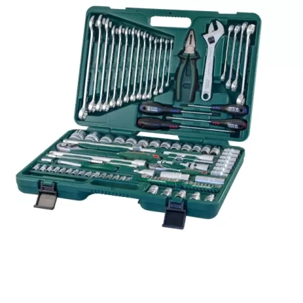 Набор головок торцевых универсальных 1/2&quot;DR 8-32мм   1/4&quot;DR 4-10мм ключи комбинированные 8-24 мм отвертки 101 предмет S04H624101 S  Jonnesway 47701 купить в Тобольске