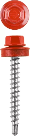 Саморезы ЗУБР &quot;ПРОФЕССИОНАЛ&quot; окраш., RAL 3003 рубин.-красн., для крепл. кров. матер. к дерев. обреш., 4.8x35мм, 380шт 4-300315-48-035-3003 купить в Тобольске
