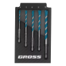 Набор сверл универсальных Gross 706017, Multipurpose PRO, 6-гр. хвостовик, 4-10мм, 5шт купить в Тобольске