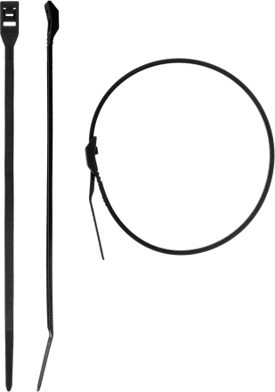 Кабельные стяжки черные КОБРА с плоским замком нейлоновые пакет серия ПРОФЕССИОНАЛ купить в Тобольске