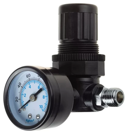 Манометр KRAFTOOL &quot;INDUSTRIE&quot; с регулятором подачи воздуха, 1/4&quot;, максимальное давление 10 атмосфер 6503 купить в Тобольске