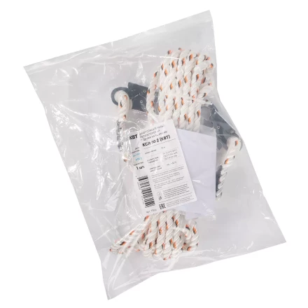 Канат спасательный КВТ КСЛ-10-2 с двумя карабинами (77524) купить в Тобольске