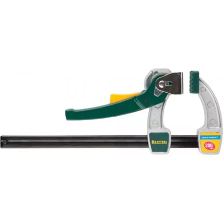 Струбцина KRAFTOOL, рычажная, быстрозажимная, тип &quot;F&quot;, 75х200 мм 32019-75-200 купить в Тобольске