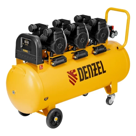 Компрессор безмасл. малошумн. DLP-4500/150, 4,5 кВт, 3х1,5 кВт,150 л, 2850 об/мин,750 л/мин// Denzel 58146 купить в Тобольске