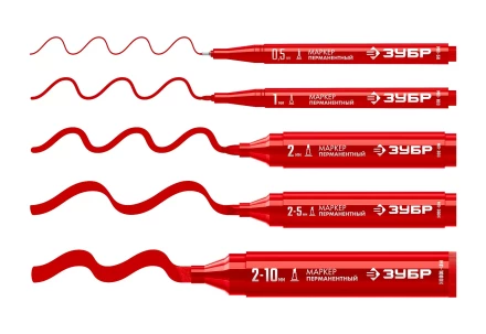 ЗУБР МП-50 красный, 0.5 мм перманентный маркер (06321-3) купить в Тобольске