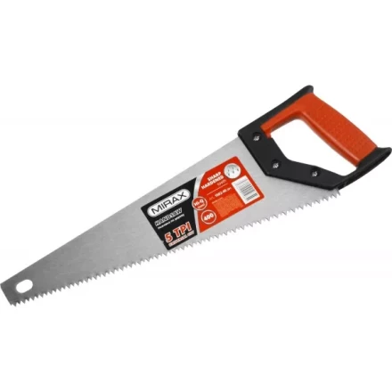 Ножовка по дереву (пила) MIRAX Universal 400 мм, 5 TPI, рез вдоль и поперек волокон, для крупных и средних заготовок 1502-40_z01 купить в Тобольске