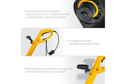 STEHER 400 Вт, ш/с 25 см, сетевой триммер (TEL-25-410) купить в Тобольске