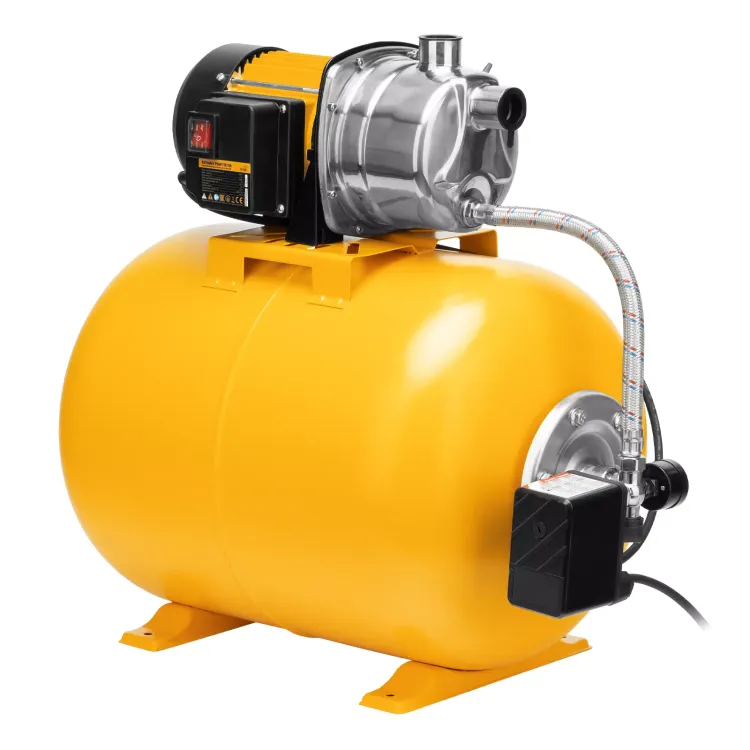 Насосная станция Denzel 97311, PSL1100X, 1100 Вт, 3600 л/ч, ресивер 50 л, подъем 45 м, нержавейка купить в Тобольске