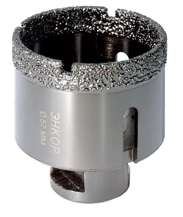 Коронка алмазная по керамограниту D 57 мм для УШМ сух. рез Энкор 48313 купить в Тобольске