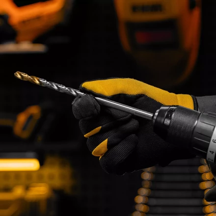 Сверло спиральное по металлу Denzel, 8,5 х 165 мм, Р6М5, Golden Tip, удлиненное, 718261 купить в Тобольске