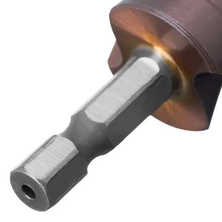 Сверло ступенчатое Denzel 723613, 4-6-8-10-12-14-16-18-20 мм, Р6М5К5, 6-гр. хвостовик купить в Тобольске