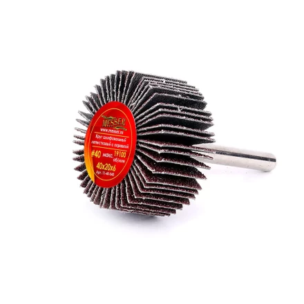 Круг MESSER шлифовальный лепестковый с оправкой (на шпильке) 40х20х6  #40 купить в Тобольске