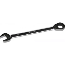 Ключ ЗУБР &quot;ПРОФИ&quot; гаечный комбинированный трещоточный, Cr-V сталь, хромированный, 19мм 27074-19