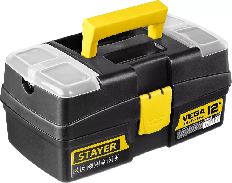 Ящик для инструмента "VEGA-12" пластиковый, STAYER 38105-13_z03 купить в Тобольске