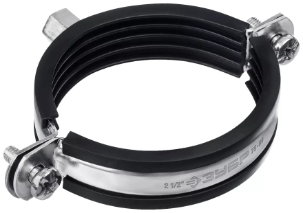 ЗУБР 2 1/2, М8/М10, цинк, 10 шт, трубный хомут с гайкой (37880-75-80) купить в Тобольске