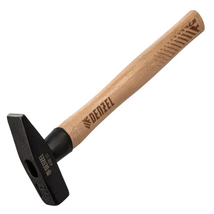 Молоток слесарный, 400 г Denzel, кованый квадратный боек, буковая рукоятка, 10428 купить в Тобольске