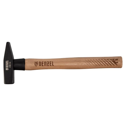 Молоток слесарный, 400 г Denzel, кованый квадратный боек, буковая рукоятка, 10428 купить в Тобольске