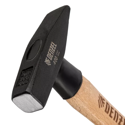 Молоток слесарный, 400 г Denzel, кованый квадратный боек, буковая рукоятка, 10428 купить в Тобольске