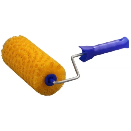 Валик &quot;СТРУКТУРНЫЙ ПОРОЛОН В ГОРОШЕК&quot; малярный в сборе, бюгель 6мм, 80x180мм, STAYER Profi 0367-18 купить в Тобольске