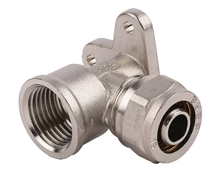 Уголок ЗУБР соединительный с креплением к полу, цанга-гайка, 1/2&quot;х16х2,0 мм, никель 51411-16-1/2 купить в Тобольске